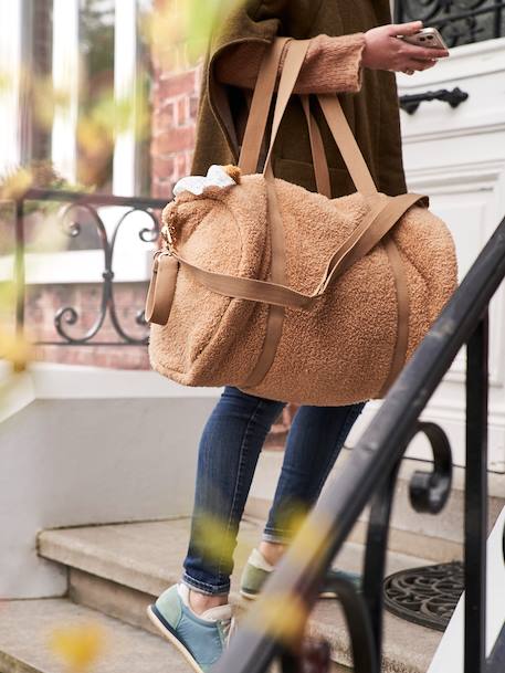 Sac à langer Baby Roll en peluche beige+café 10 - vertbaudet enfant 