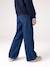 Jean large fille brodé bleu foncé+bleu jean+bleu moyen+denim bleached 7 - vertbaudet enfant 