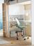 Lit mezzanine avec bureau et rangement EVEREST blanc/bois+Kaki 5 - vertbaudet enfant 