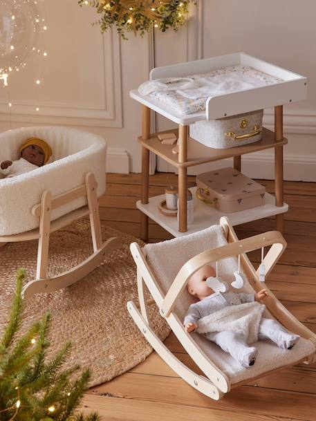 Transat pour poupon en bois FSC® et sherpa bois 3 - vertbaudet enfant 
