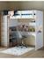 Lit mezzanine avec bureau et rangement EVEREST blanc/bois+Kaki 6 - vertbaudet enfant 
