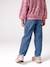 Jean balloon fille bleu moyen+denim bleached 6 - vertbaudet enfant 