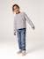 T-shirt marinière manches longues fille marine+mauve+rose bonbon 7 - vertbaudet enfant 