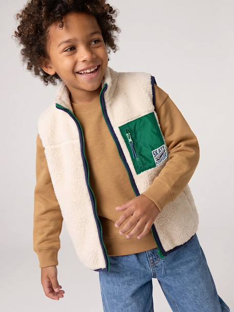 Gilet sans manches garçon caramel+écru 7 - vertbaudet enfant 