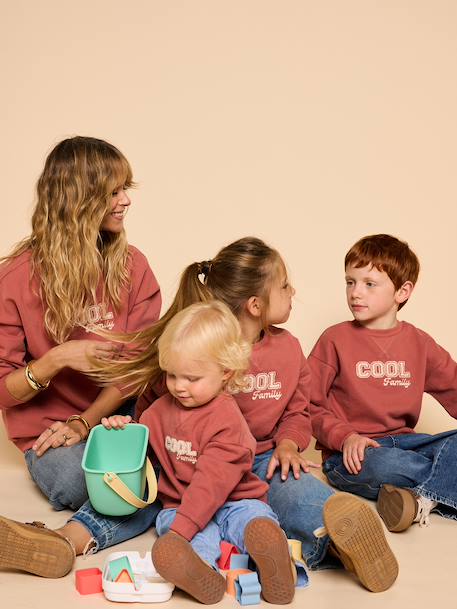 Sweat de noël enfant capsule famille terracotta 1 - vertbaudet enfant 