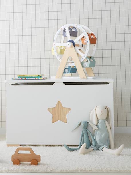 Coffre à jouets LIGNE GRANDE OURSE BLANC / BOIS 8 - vertbaudet enfant 