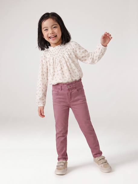 Pantalon slim fille encre+mauve 12 - vertbaudet enfant 