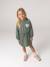 Robe courte à capuche fille gris chiné+marine+vert 16 - vertbaudet enfant 
