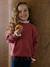 Pull col montant fille camel+vieux rose 8 - vertbaudet enfant 