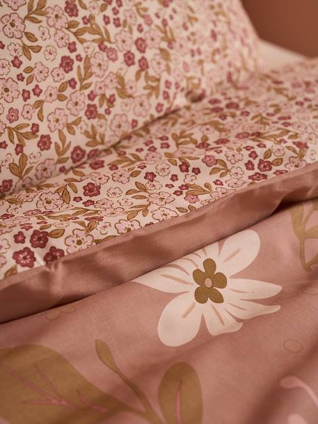 Parure housse de couette enfant et taie vieux rose 2 - vertbaudet enfant 