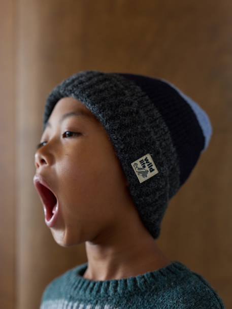 Ensemble bonnet, snood et mitaines marine 2 - vertbaudet enfant 