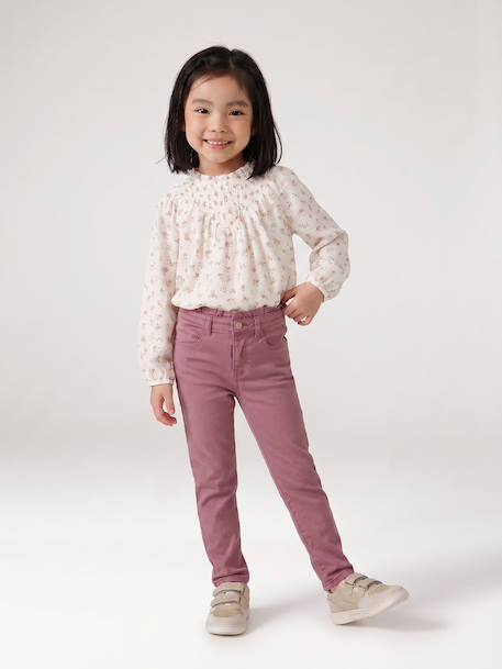 Pantalon slim fille encre+mauve 11 - vertbaudet enfant 
