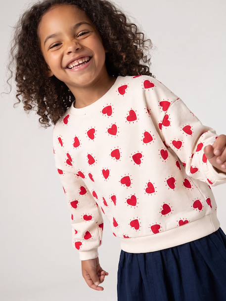 Robe fille 2 en 1 molleton et gaze de coton anthracite+marine+rouge 19 - vertbaudet enfant 