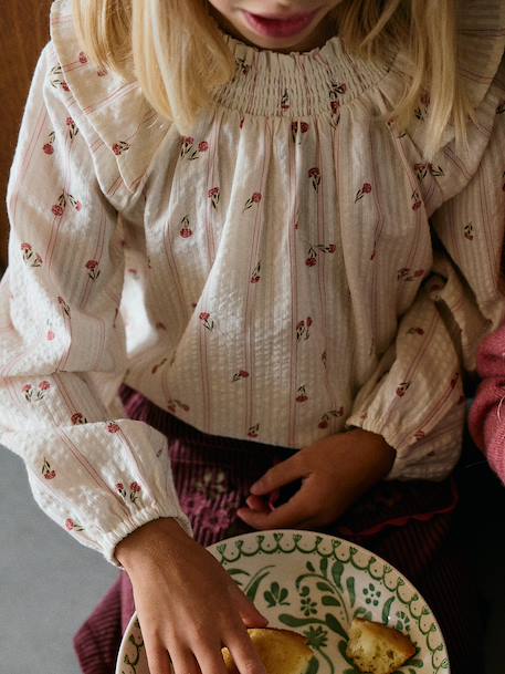 Blouse manches longues fille écru 2 - vertbaudet enfant 