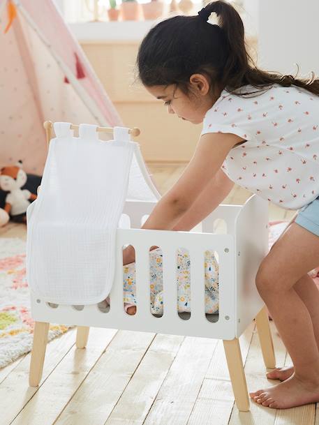 Lit poupon sur pieds en bois FSC® blanc 4 - vertbaudet enfant 