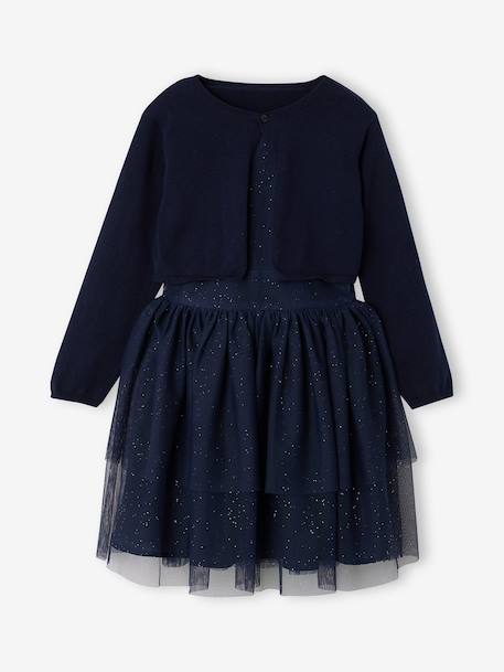 Ensemble robe et gilet enfant fille marine 3 - vertbaudet enfant 