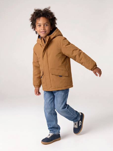Parka 3 en 1 garçon amovible bleu ardoise+noix de pécan 19 - vertbaudet enfant 