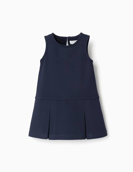 Robe sans manches en ponte de roma Bleu foncé 1 - vertbaudet enfant 
