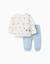 Ensemble de jogging en coton peigné avec motif mickey Bleu clair 1 - vertbaudet enfant 
