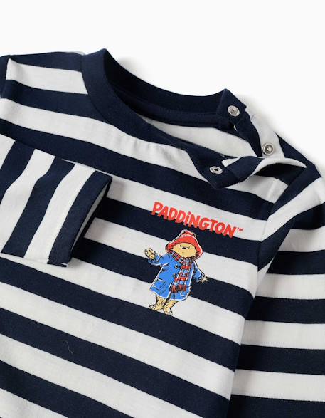 T-shirt à manches longues à rayures avec paddington Bleu foncé 3 - vertbaudet enfant 