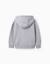 Sweat zippé en molleton avec capuche et doublure en coton peigné Bleu foncé+Gris 6 - vertbaudet enfant 