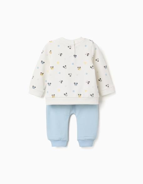 Ensemble de jogging en coton peigné avec motif mickey Bleu clair 2 - vertbaudet enfant 