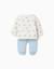Ensemble de jogging en coton peigné avec motif mickey Bleu clair 2 - vertbaudet enfant 