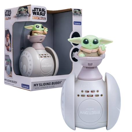 Robot culbuto – grogu parfaitement équilibré sur une roue avec effets lumineux et sonores Blanc 1 - vertbaudet enfant 