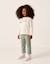 Ensemble de jogging en coton peigné avec imprimé cœur Blanc 1 - vertbaudet enfant 