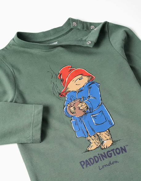 T-shirt en coton à manches longues avec paddington Vert foncé 3 - vertbaudet enfant 