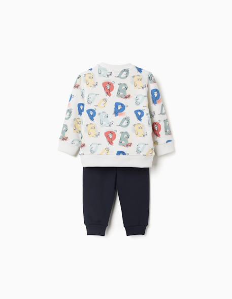 Ensemble de jogging avec lettres imprimées Blanc 3 - vertbaudet enfant 