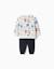 Ensemble de jogging avec lettres imprimées Blanc 3 - vertbaudet enfant 