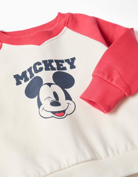 Ensemble de jogging en coton peigné avec mickey Rouge 3 - vertbaudet enfant 