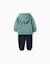 Ensemble de jogging en coton peigné avec imprimé Vert clair 3 - vertbaudet enfant 