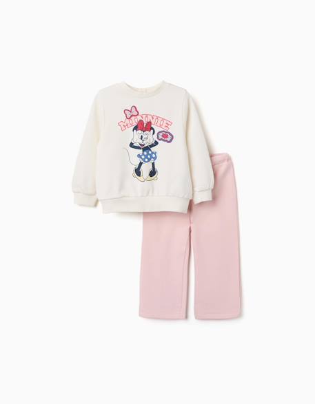 Ensemble de jogging en coton avec imprimé minnie Blanc 1 - vertbaudet enfant 