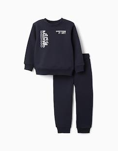 -Ensemble de jogging en coton peigné avec imprimé