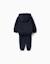 Ensemble de jogging 3 pièces en coton peigné Bleu foncé 3 - vertbaudet enfant 