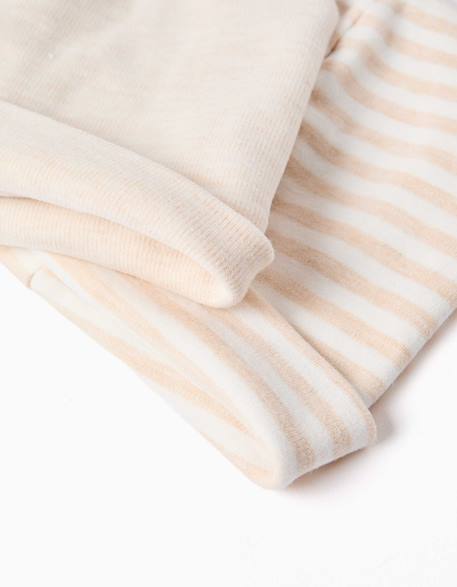 Lot de 2 bonnets uni/à rayures Beige 3 - vertbaudet enfant 