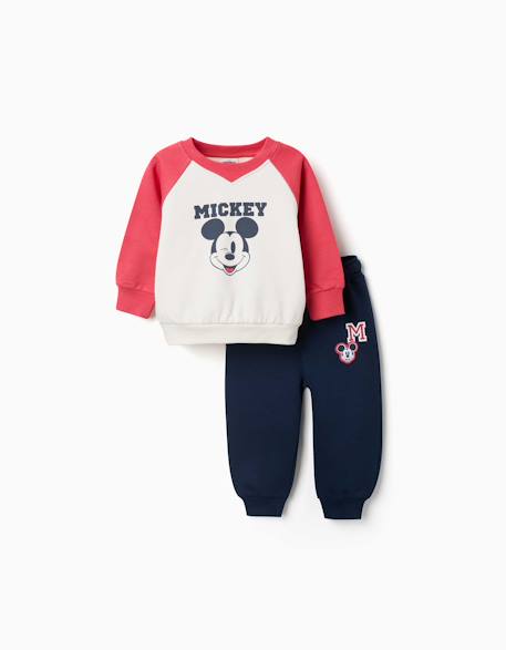 Garçon-Ensemble-Ensemble de jogging en coton peigné avec mickey
