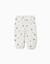 Pantalon en molleton avec doublure en coton peigné et motif à pois Blanc 3 - vertbaudet enfant 