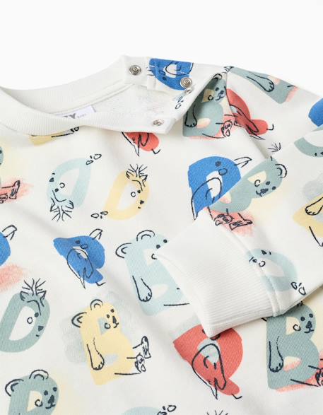 Ensemble de jogging avec lettres imprimées Blanc 4 - vertbaudet enfant 