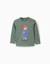 T-shirt en coton à manches longues avec paddington Vert foncé 1 - vertbaudet enfant 