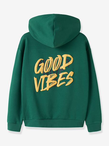 Sweat à capuche garçon avec inscription name it bleu foncé+vert 3 - vertbaudet enfant 