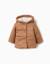 Manteau rembourré à capuche et doublure en peluche douce Beige 1 - vertbaudet enfant 