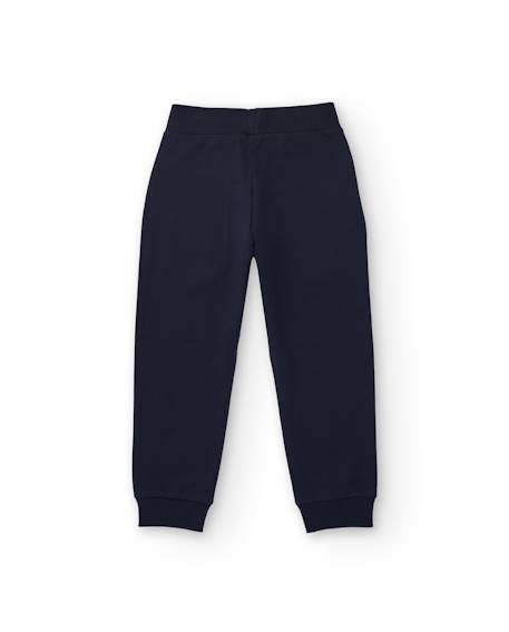 Pantalon sportif pour garçon en molleton avec taille ajustable et poches latérales Bleu 2 - vertbaudet enfant 