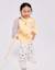 Pantalon en molleton avec doublure en coton peigné et motif à pois Blanc 1 - vertbaudet enfant 