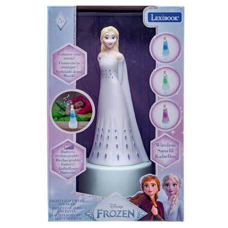 Enceinte bluetooth veilleuse la reine des neiges Blanc 5 - vertbaudet enfant 