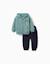 Ensemble de jogging en coton peigné avec imprimé Vert clair 2 - vertbaudet enfant 