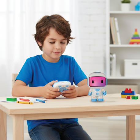 Powerman(r) mini – robot programmable avec musique, danse, effets lumineux et enregistrement vocal Blanc 4 - vertbaudet enfant 