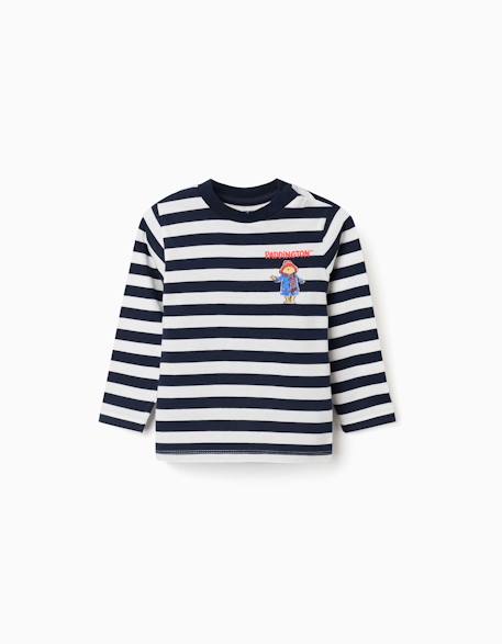 T-shirt à manches longues à rayures avec paddington Bleu foncé 1 - vertbaudet enfant 